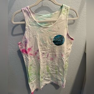Tie-dyed Santa Cruz tank top